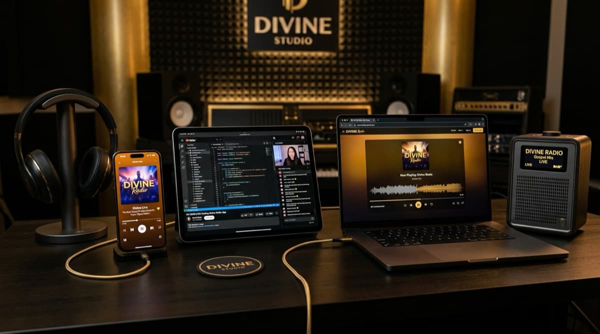 DIVINE Radio across iOS, Android, macOS, Apple TV and DAB+